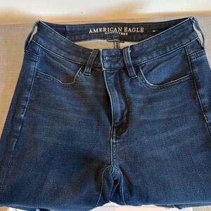 Dark colored American eagle high-rise jegging, size 2